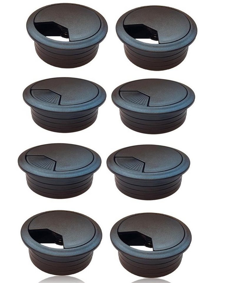 BAYLI Isolierband 8er Set Kabeldurchführung Schreibtisch 60mm - Farbe [schwarz] - Kabeld von BAYLI