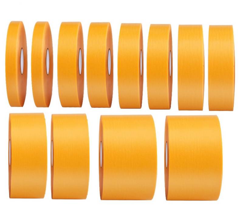 BAYLI Kreppband 12 Rollen Set Profi Goldband Klebeband in verschiedenen Breiten - BAYLI Kreppband 12 Rollen Set Profi Goldband Klebeband in verschiedenen Breiten - von BAYLI