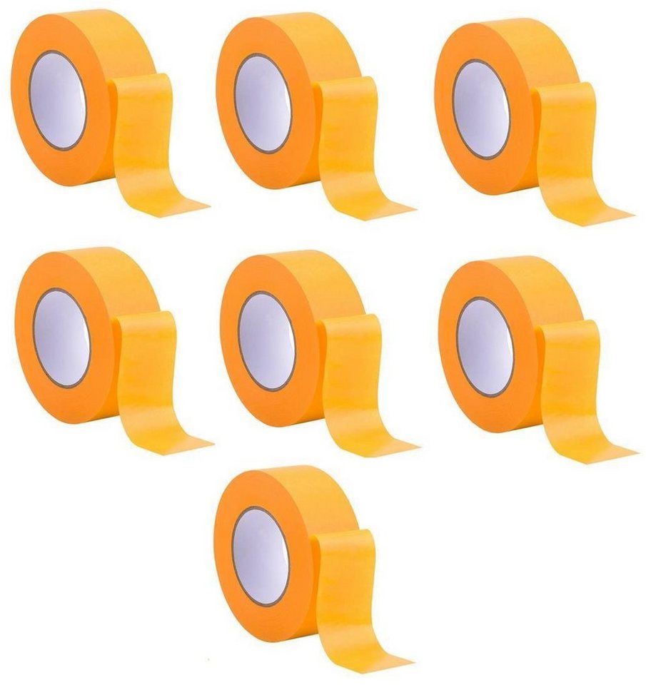BAYLI Kreppband 7 x Rollen - Profi Goldband Klebeband 50 m Rolle x 50 mm - Malerband BAYLI Kreppband 7 x Rollen - Profi Goldband Klebeband 50 m Rolle x 50 mm - Malerband von BAYLI