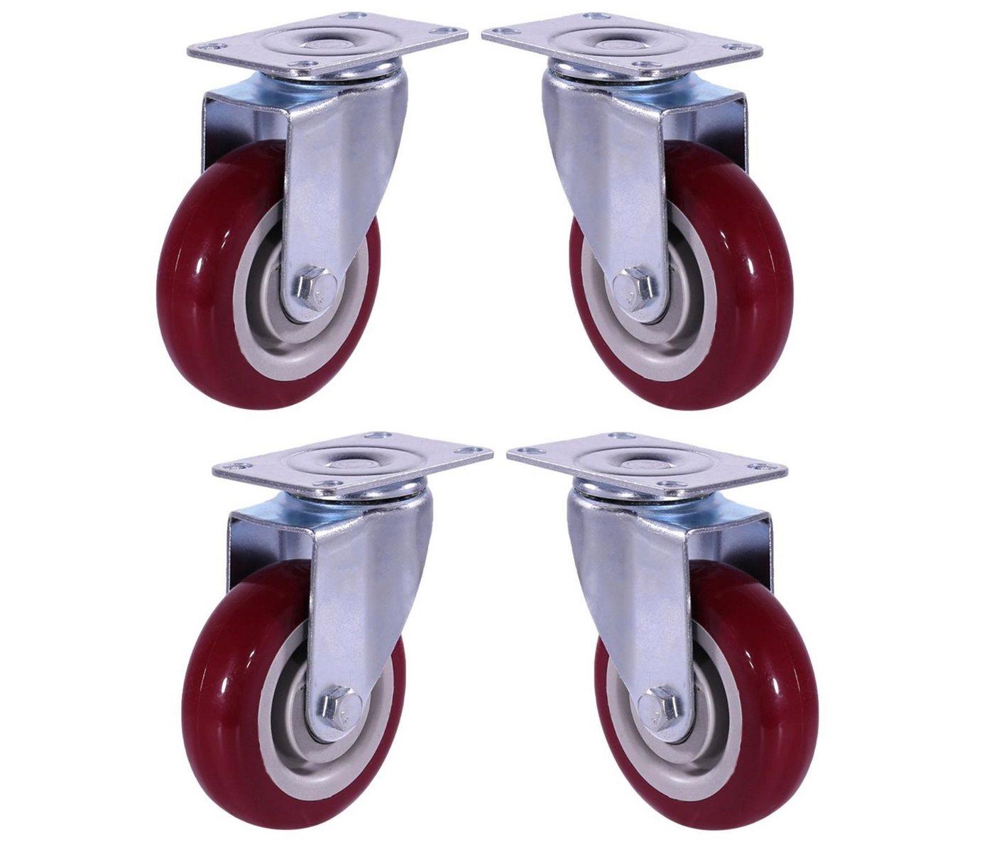 BAYLI Lenkrolle 4er Set Möbelrollen - Transportrollen Set Ø 75mm - Schwerlastrollen BAYLI Lenkrolle 4er Set Möbelrollen - Transportrollen Set Ø 75mm - Schwerlastrollen von BAYLI