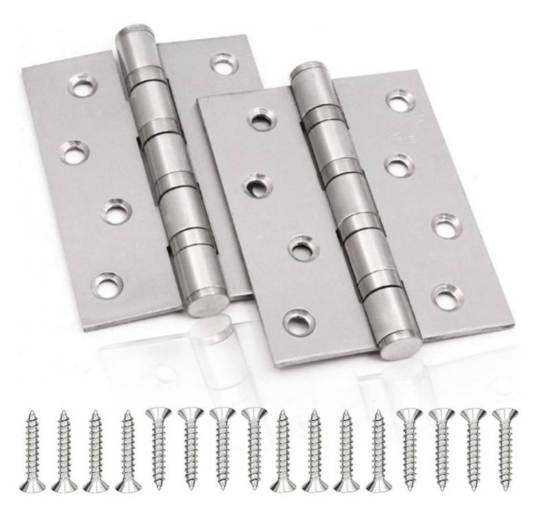 BAYLI Möbelbeschlag 2 x Edelstahl Scharniere Tor - Schwerlast Türbänder - Gartentor Edelst von BAYLI