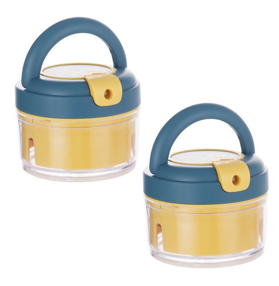 BAYLI Mörser 2er Set Multizerkleinerer manuell mit Kurbel, Zwiebelschneider mit BAYLI Mörser 2er Set Multizerkleinerer manuell mit Kurbel, Zwiebelschneider mit von BAYLI
