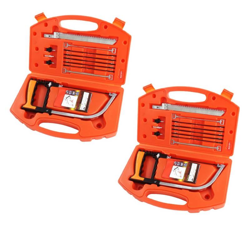 BAYLI Multitool 2 x 12 in 1 Hand Bügelsäge Set mit Koffer, multifunktions Handsäge von BAYLI