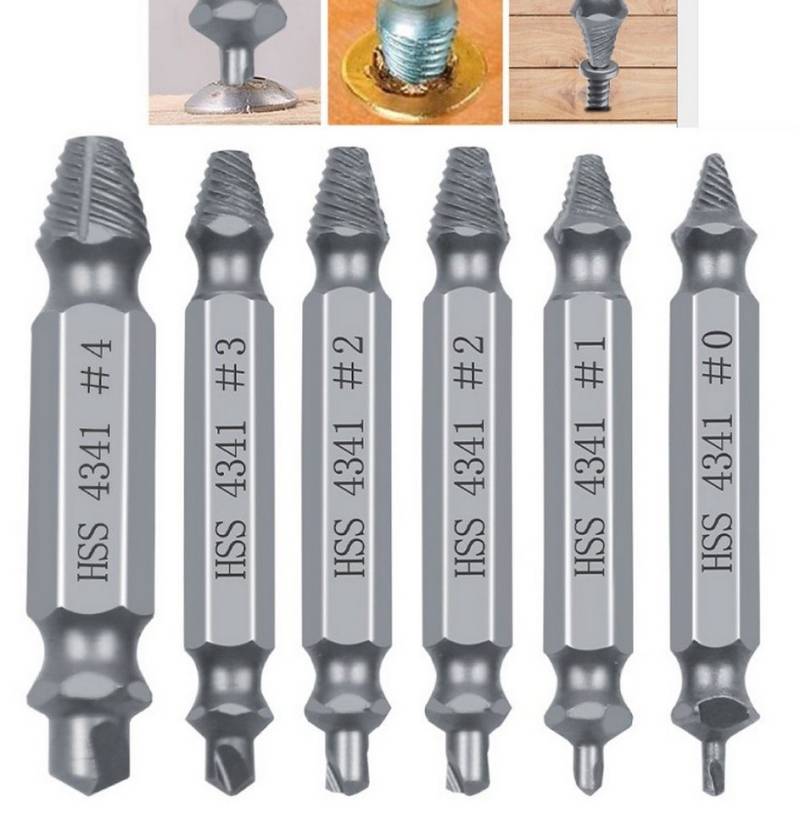 BAYLI Multitool Beschädigte Schraubenausdreher Satz 6-tlg., Speed Out Linksausdreher von BAYLI