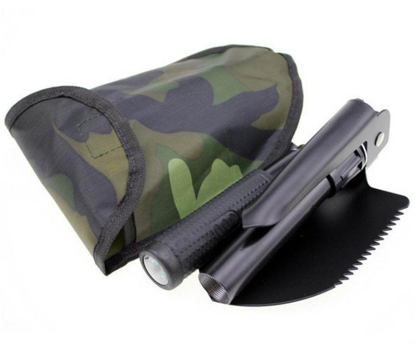 BAYLI Multitool Camping Klappspaten mit Kompass inkl. Camouflage Tasche - Outdoor BAYLI Multitool Camping Klappspaten mit Kompass inkl. Camouflage Tasche - Outdoor von BAYLI