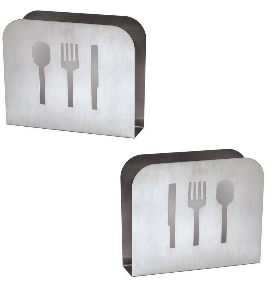 BAYLI Pizzaschneider 2er Set - Serviettenhalter aus Edelstahl, Serviettenablage für Tisch BAYLI Pizzaschneider 2er Set - Serviettenhalter aus Edelstahl, Serviettenablage für Tisch von BAYLI