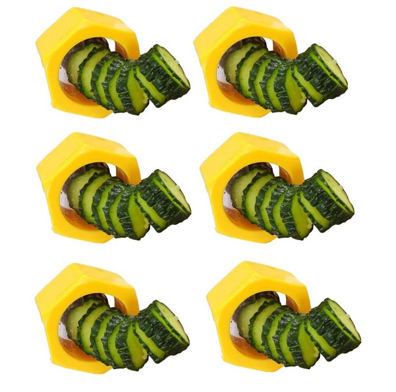 BAYLI Pizzaschneider 6er Set Gurkenreibe Spiralschneider manuell – Gemüseschneider für von BAYLI