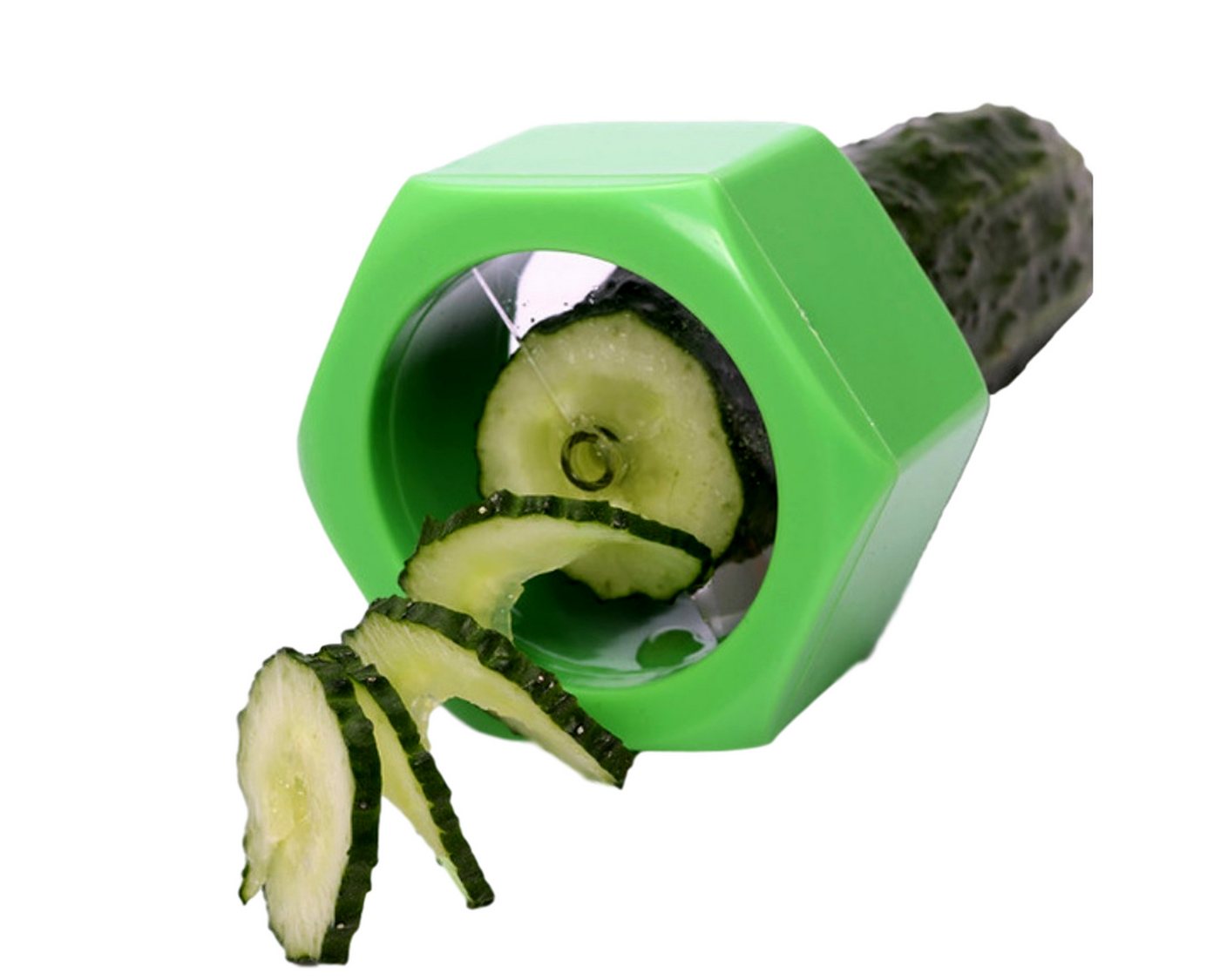 BAYLI Pizzaschneider Gurkenreibe Spiralschneider manuell – Gemüseschneider für Gurken BAYLI Pizzaschneider Gurkenreibe Spiralschneider manuell – Gemüseschneider für Gurken von BAYLI