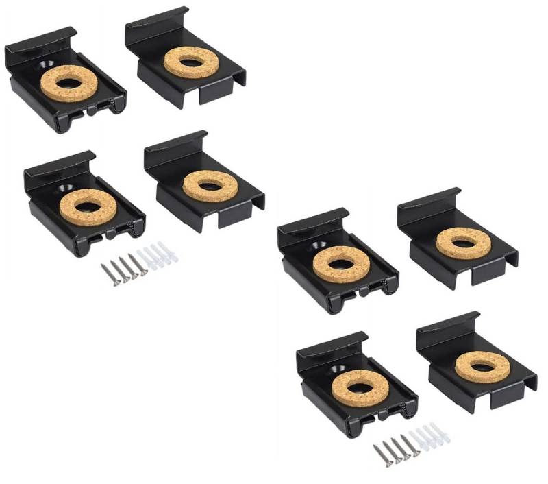 BAYLI Regal 8er Set - Spiegelaufhängung Clips Set mit Dübel und Schrauben, 8x BAYLI Regal 8er Set - Spiegelaufhängung Clips Set mit Dübel und Schrauben, 8x von Bayli