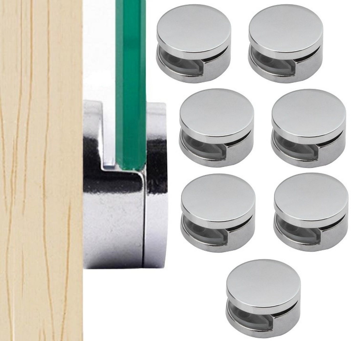 BAYLI Regal Spiegelaufhängung Clips, 8 x Spiegelklammern, Spiegelhalterung - BAYLI Regal Spiegelaufhängung Clips, 8 x Spiegelklammern, Spiegelhalterung - von BAYLI