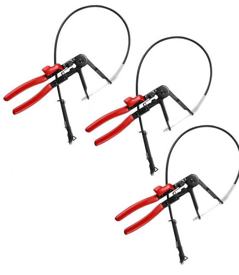 BAYLI Schlauchklemmenzange 3er Set Flexible Schlauchklemmzange mit Bowdenzug und Arretierung von BAYLI