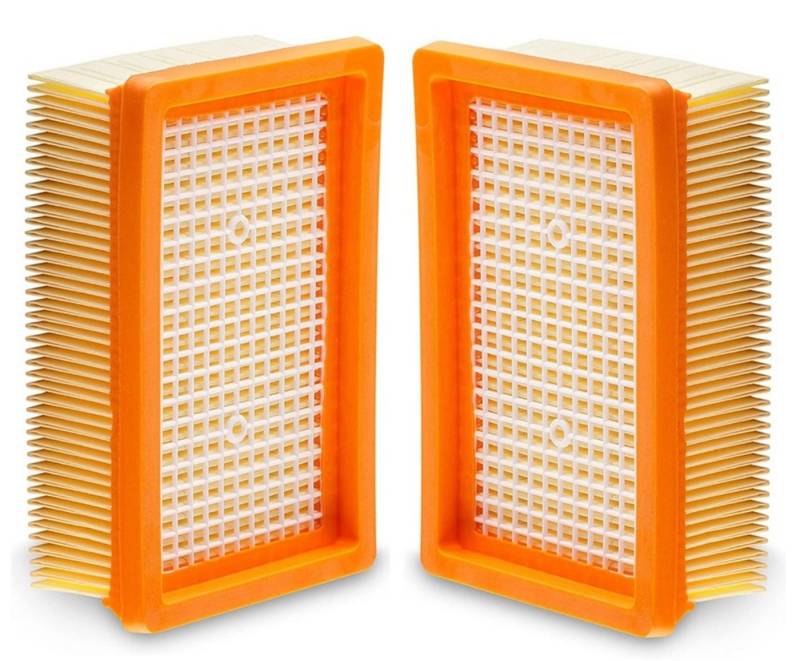 BAYLI Staubsaugerbeutel 2x Flachfaltenfilter für Kärcher WD4 WD5 WD6 - Ersatzfilter für Nass- von Bayli