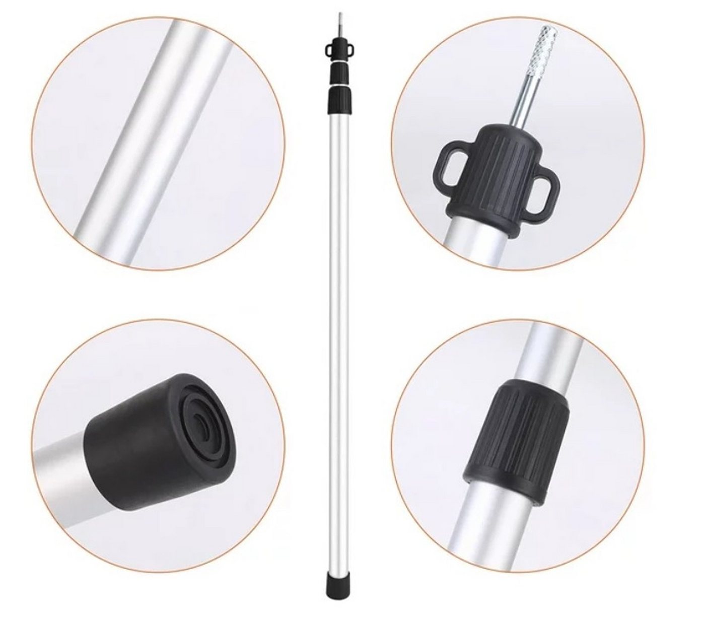 BAYLI Teleskopstiel Teleskopstange Sonnensegel, ausziehbare Stange von 90cm bis 230cm BAYLI Teleskopstiel Teleskopstange Sonnensegel, ausziehbare Stange von 90cm bis 230cm von BAYLI