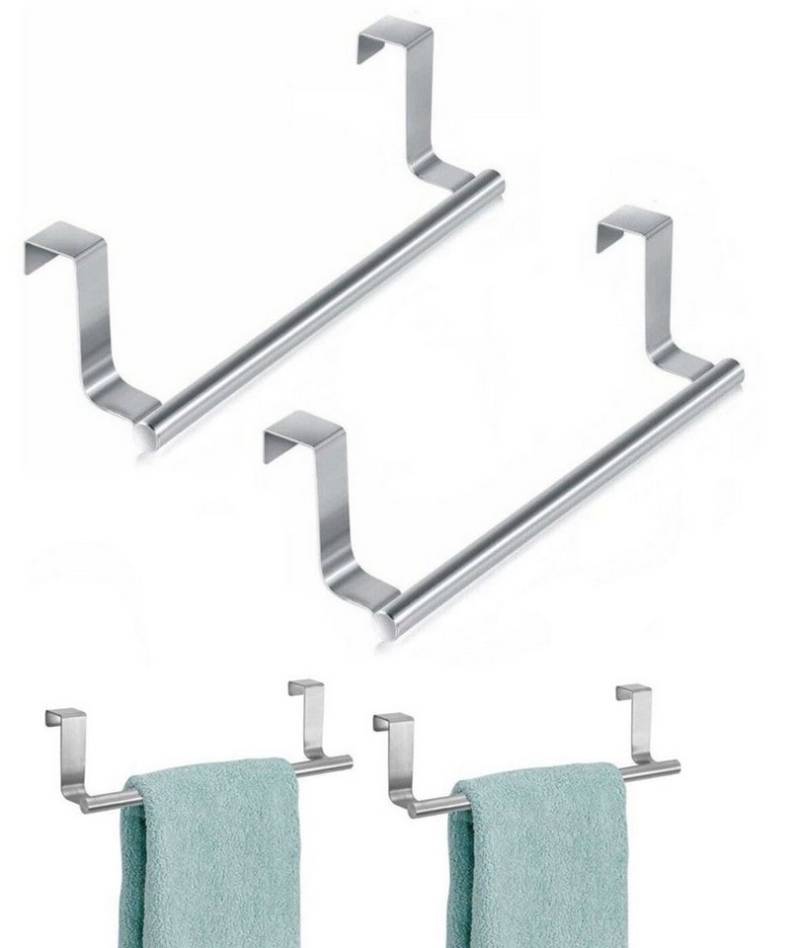 BAYLI Türgarderobe 4 x Geschirrtuchhalter zum Einhängen aus Edelstahl Küchenhandtuchhalte BAYLI Türgarderobe 4 x Geschirrtuchhalter zum Einhängen aus Edelstahl Küchenhandtuchhalte von BAYLI