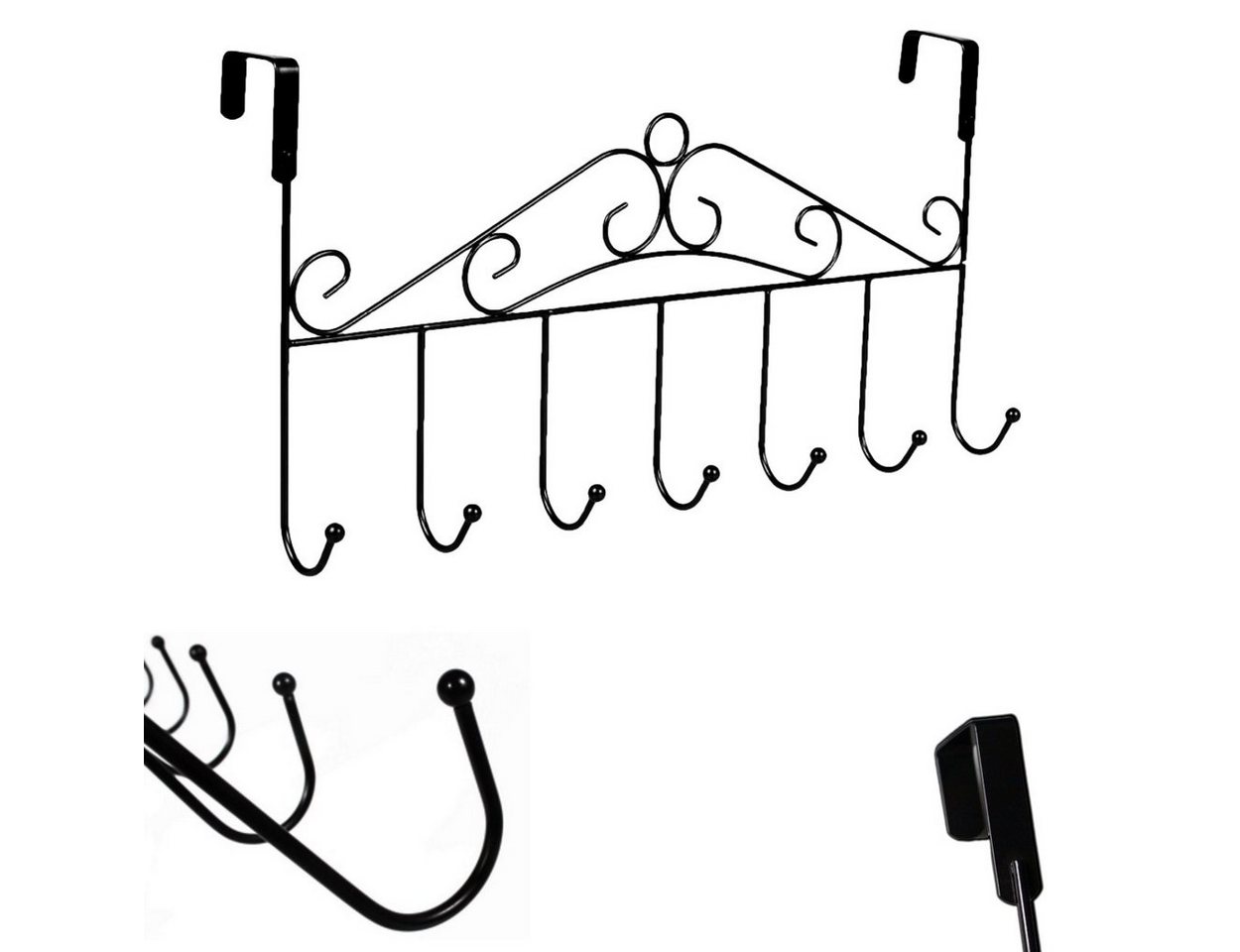 BAYLI Türgarderobe 42,5cm Türgarderobe mit 7 Haken Kleiderhaken Türhakenleiste Garderoben BAYLI Türgarderobe 42,5cm Türgarderobe mit 7 Haken Kleiderhaken Türhakenleiste Garderoben von BAYLI
