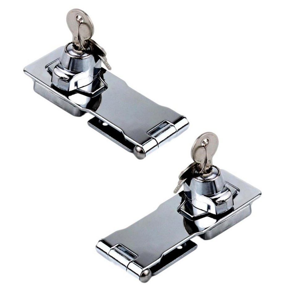 BAYLI Verschluss-Überfalle 2er Set 105mm x 40mm abschließbare Überfalle mit Schloss und 2 x Schlü BAYLI Verschluss-Überfalle 2er Set 105mm x 40mm abschließbare Überfalle mit Schloss und 2 x Schlü von BAYLI