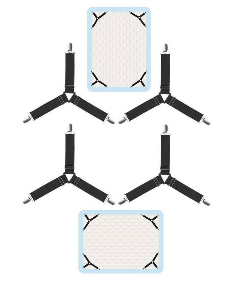 BAYLI Spannbettlaken 12er Set Verstellbare Bettlakenspanner Betttuchspanner mit Metallclips BAYLI Spannbettlaken 12er Set Verstellbare Bettlakenspanner Betttuchspanner mit Metallclips von Bayli