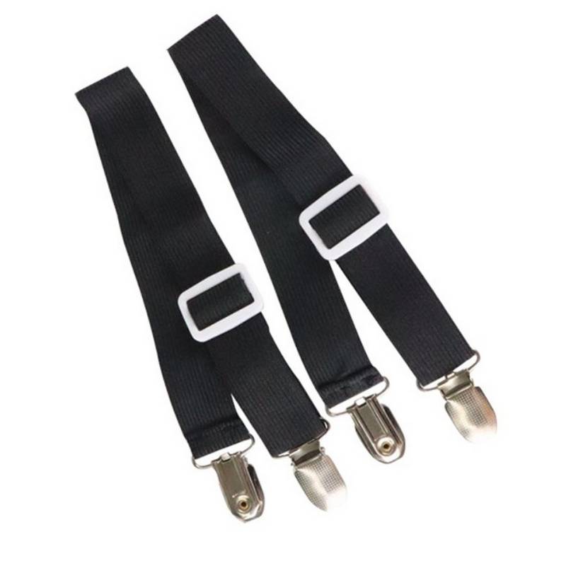 BAYLI Spannbettlaken Verstellbare Bettlakenspanner [2er Set], Betttuchspanner mit Metallcl von BAYLI