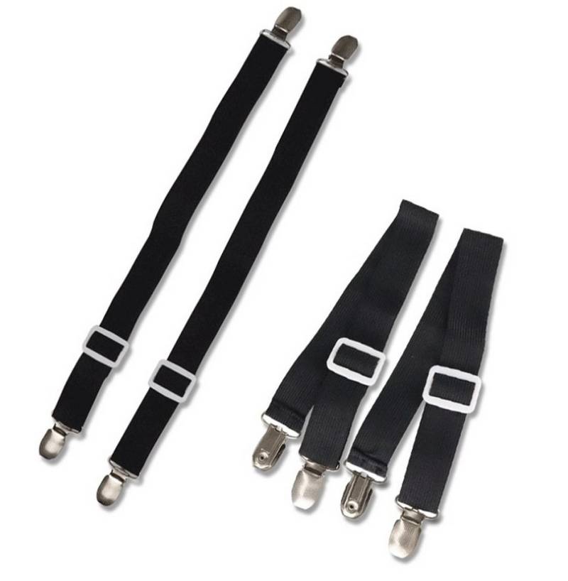 BAYLI Spannbettlaken Verstellbare Bettlakenspanner [4er Set], Betttuchspanner mit Metallcl von BAYLI