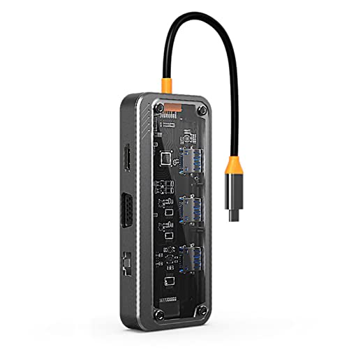 BAYORE 10-in-1-USB C Hub Dockingstation Typ C Zu VGA USB 3.0 USB 2.0 X 2 RJ45 PD100 W 3 5 Mm Aufladung 10-in-1-USB C Hub BAYORE 10-in-1-USB C Hub Dockingstation Typ C Zu VGA USB 3.0 USB 2.0 X 2 RJ45 PD100 W 3 5 Mm Aufladung 10-in-1-USB C Hub von BAYORE