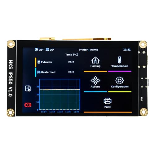 BAYORE 3D Druckerteile TFT Bildschirm IPS50 5 Zoll USB Typ C 800x480 Unabhängiger DC12-24V SKIPR TFT Bildschirm Einfache Installation von BAYORE