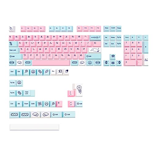 BAYORE Mechanische Tastatur Tastenkappen Japanisches Süßes Mädchen Kirschprofil 137 Tasten Dye Sub Für Tastenkappen Kompatibel Mit Cherry MX DZ60 G Dye Sublimations Tastenkappen Set von BAYORE