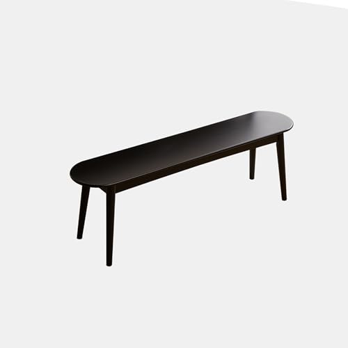 BAYTEWJX Esstischbank Modern,Holz Fußende Bettes Bank,Küchenbank Wohnzimmerbank,für Schlafzimmer Flur Eingang.(Nero,140x30x45cm) von BAYTEWJX