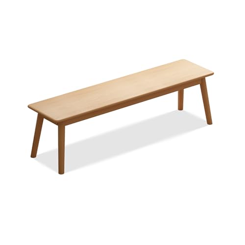 BAYTEWJX Esszimmerbank Hocker Holzhocker für den Innenbereich Gepolstert Eingangshocker aus Holz für Wohnzimmer Flur Schlafzimmer.(Original Wood,140x33x43cm) von BAYTEWJX