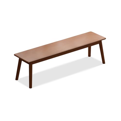 BAYTEWJX Esszimmerbank Hocker Holzhocker für den Innenbereich Gepolstert Eingangshocker aus Holz für Wohnzimmer Flur Schlafzimmer.(Walnut,100x33x43cm) von BAYTEWJX