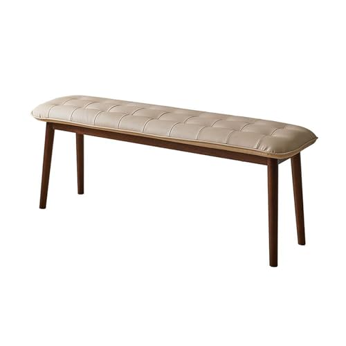 BAYTEWJX Gepolstert Holzbank,2-Sitzer-Esstisch und Stühle aus Holz,Eingangsbank Modern,für Flur Küche Eingang Schlafzimmer.(120x28x45cm) von BAYTEWJX