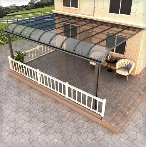 BAYTEWJX Gewächshausplatte Stegplatten Dachplatte Gewächshausplatten Einfach zu Montieren Nicht Leicht zu Verformen für Terrassen Trennwände Markisen usw.(Brown,60x800cm) von BAYTEWJX