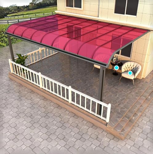 BAYTEWJX Gewächshausplatte Stegplatten Dachplatte Gewächshausplatten Einfach zu Montieren Nicht Leicht zu Verformen für Terrassen Trennwände Markisen usw.(Rosso,60x200cm) von BAYTEWJX