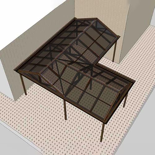 BAYTEWJX Kunststoffplatten Außenbereich Dachplatten Transparent Tageslichtplatten Leicht zu Biegen und zu Schneiden für Außengärten Gewächshäuser.(Brown,185x800cm) von BAYTEWJX
