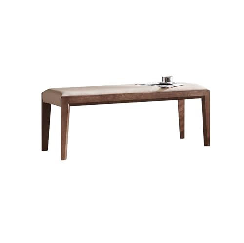 BAYTEWJX Moderner Gepolsterter Eingangshocker,Wohnzimmerbank Küchenbank,Bank am Fußende des Bettes,für Esszimmer Schlafzimmer.(Walnut,120x37x45cm) von BAYTEWJX