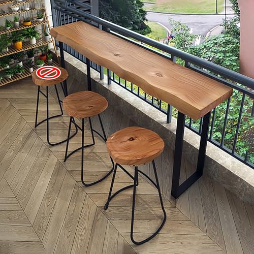 Modernes Stehtisch-Set aus Holz Küchenbar-Couchtisch Rechteckiger Bar-Stehtisch für Restaurant Bar Café.(100x45x105cm) von BAYTEWJX