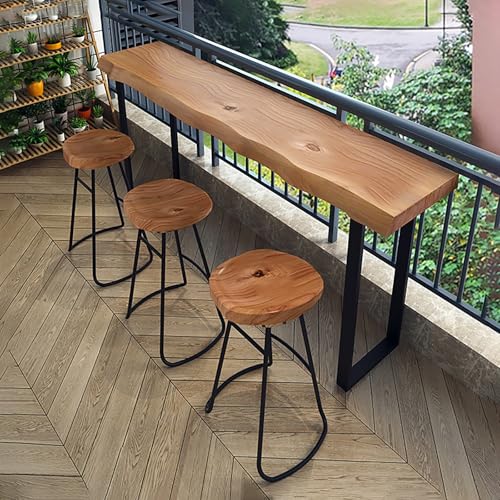 Modernes Stehtisch-Set aus Holz Küchenbar-Couchtisch Rechteckiger Bar-Stehtisch für Restaurant Bar Café.(200x45x105cm) von BAYTEWJX