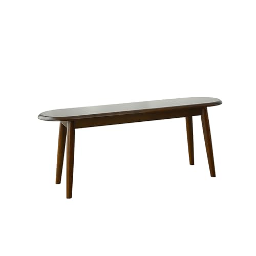 BAYTEWJX Sitzbank 2-Sitzer Holzbank Holzbank für den Innenbereich Küchenbank Essbank für Schlafzimmer Esszimmer Flur.(Walnut,80x28x40cm) von BAYTEWJX