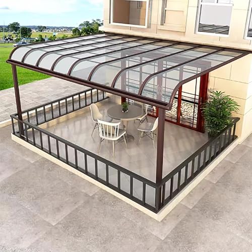 BAYTEWJX Sonnenblende/Windabweiser UV-Schutz-Dachpaneele Dachplatten Transparent Robustes Panel für Terrassen Gewächshäuser Markisen usw.(Transparent,120x800cm) von BAYTEWJX