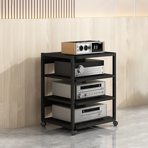 Multifunktionales Ablageregal mit Universalrädern Audio-Audio-Speicherregal TV Rack HiFi Regal Audio Schrank Beistelltisch Holz für Wohnzimmer für Wohnzimmer Spielzimmer Schlafzimmer.(Nero,50x40x69.6c Multifunktionales Ablageregal mit Universalrädern Audio-Audio-Speicherregal TV Rack HiFi Regal Audio Schrank Beistelltisch Holz für Wohnzimmer für Wohnzimmer Spielzimmer Schlafzimmer.(Nero,50x40x69.6c von BAYTEWJX
