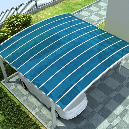 Tageslichtplatten Dachplatten Transparent Kunststoffplatten Außenbereich Leicht zu Schneiden für Balkone Gewächshäuser Gärten usw.(Blauw,80x800cm) von BAYTEWJX