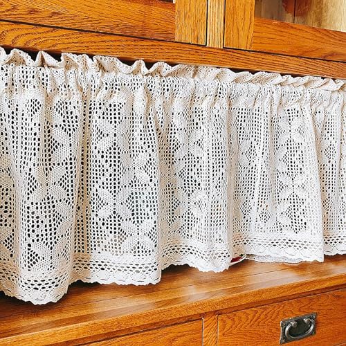 Unifarbige Kurzstore Halbtransparent Bistrogardine Gardinen Scheibengardine Bistrogardine Weiß Halbtransparente Vorhänge für Cafè Kurzfenster kleine Fenster Landhaus Wohnzimmer. ( Size : Pave W90*H45c von BAYTEWJX