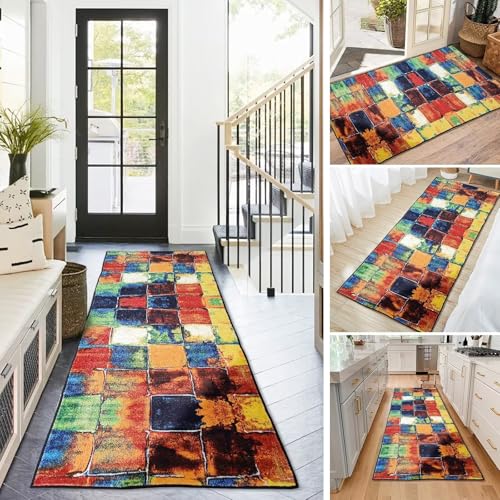 BAYUE Läufer Teppich Lang Flur rutschfest Waschbar 40X400CM,Modern Küchen Teppich Polyester Dauerhaft, Schlafzimmer Muster Carpet, für Wohnzimmer Büro Esszimmer, Anpassbar Teppichläufer Meterware BAYUE Läufer Teppich Lang Flur rutschfest Waschbar 40X400CM,Modern Küchen Teppich Polyester Dauerhaft, Schlafzimmer Muster Carpet, für Wohnzimmer Büro Esszimmer, Anpassbar Teppichläufer Meterware von BAYUE