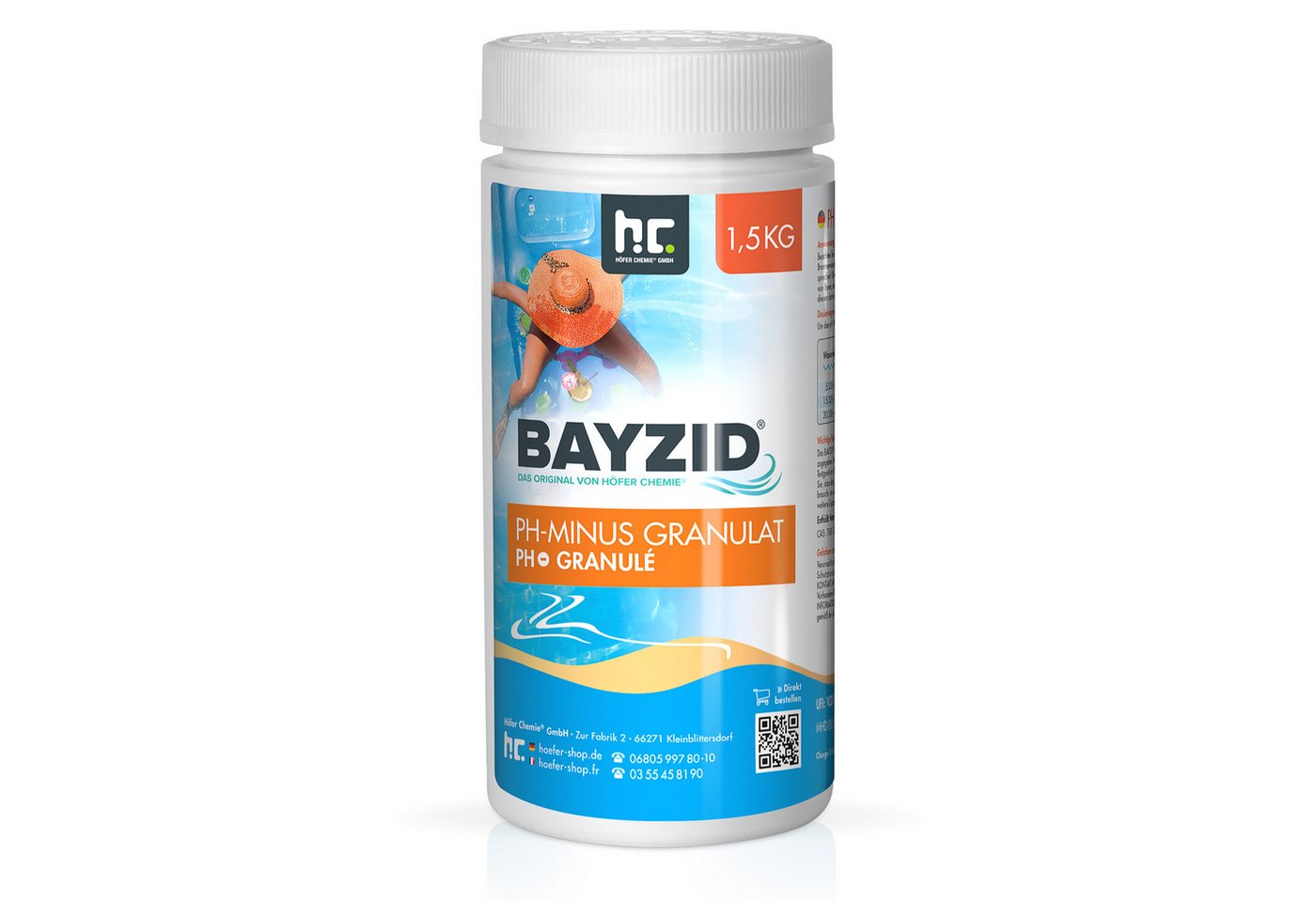 BAYZID Poolpflege 1,5 kg BAYZID® pH Minus Granulat für den Pool von BAYZID