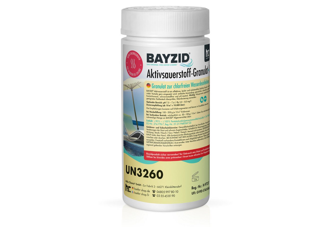 BAYZID Poolpflege 1 kg BAYZID® Aktivsauerstoff Granulat für Pools von BAYZID
