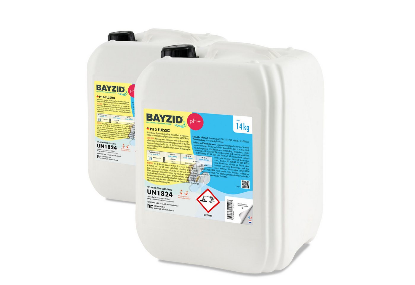 BAYZID Poolpflege 2x 14 kg BAYZID® pH Plus flüssig von BAYZID