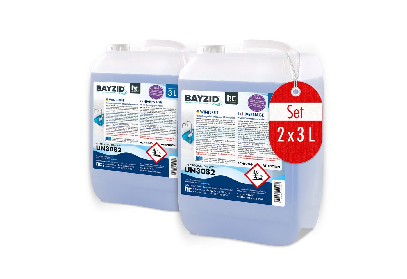 BAYZID Poolpflege 2x 3 L BAYZID® Winterfit Überwinterungsmittel von BAYZID