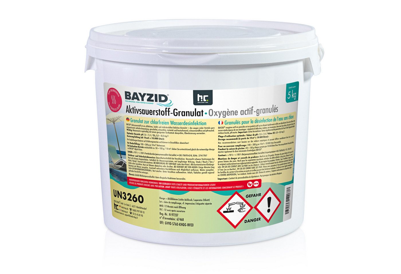 BAYZID Poolpflege 5 kg BAYZID® Aktivsauerstoff Granulat für Pools von BAYZID