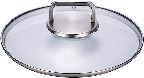 BAZAC Ersatz-Kochtopfdeckel, transparente Glaspfannen Wok, Ersatz für Topfdeckel mit Metallgriff und Anti-Überlauf-Entlüftung, 14 cm von BAZAC