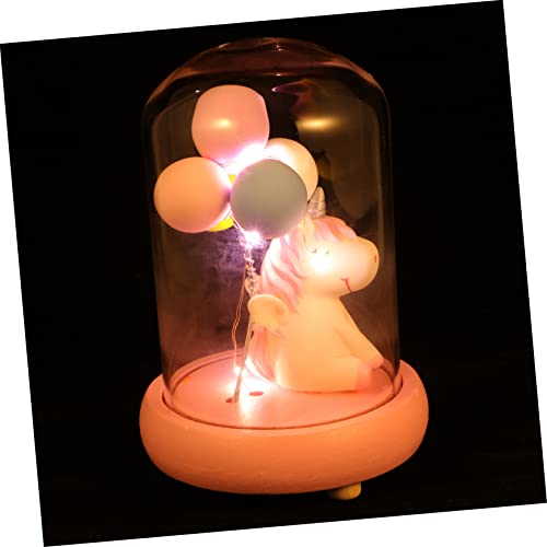 BAZEITFLOW 1 Stück Kreative Tischlampe Einhorn Luftballon Nachtlicht mit Abdeckung Dekorative Lampe für Kinderzimmer Energieeffiziente LED Beleuchtung als zum Kindergeburtstag von BAZEITFLOW