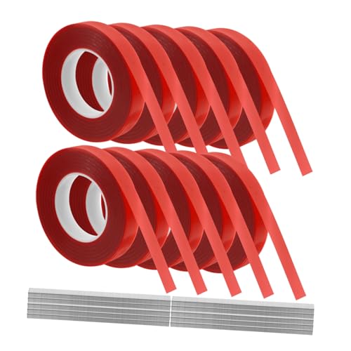 BAZEITFLOW 10 Rollen Pflanzenbinder Tape mit PVC Klebeband und Heftklammern Strapazierfähiges Gartentool zum Schnellen Binden von Gurken Tomaten und Gemüse für Garten Gewächshaus und von BAZEITFLOW